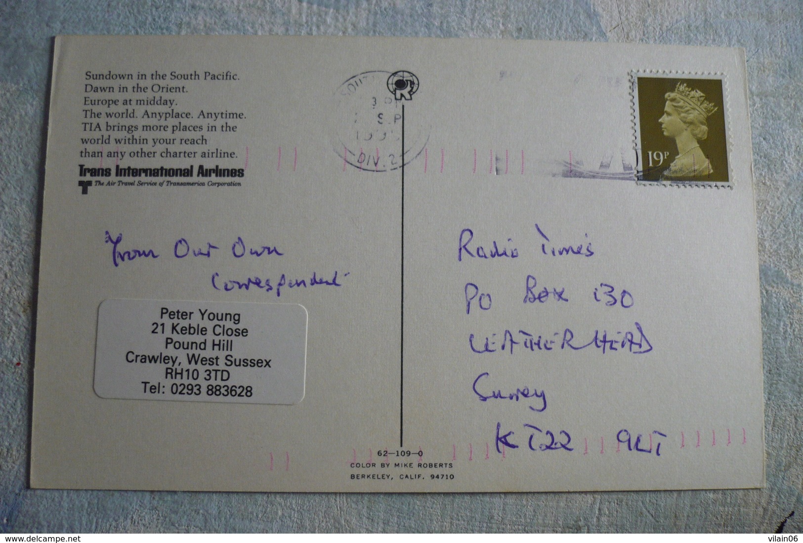 AIRLINE ISSUE / CARTE COMPAGNIE   TIA / TRANS INTERNATIONAL AIRWAYS  DC 8 - 1946-....: Moderne