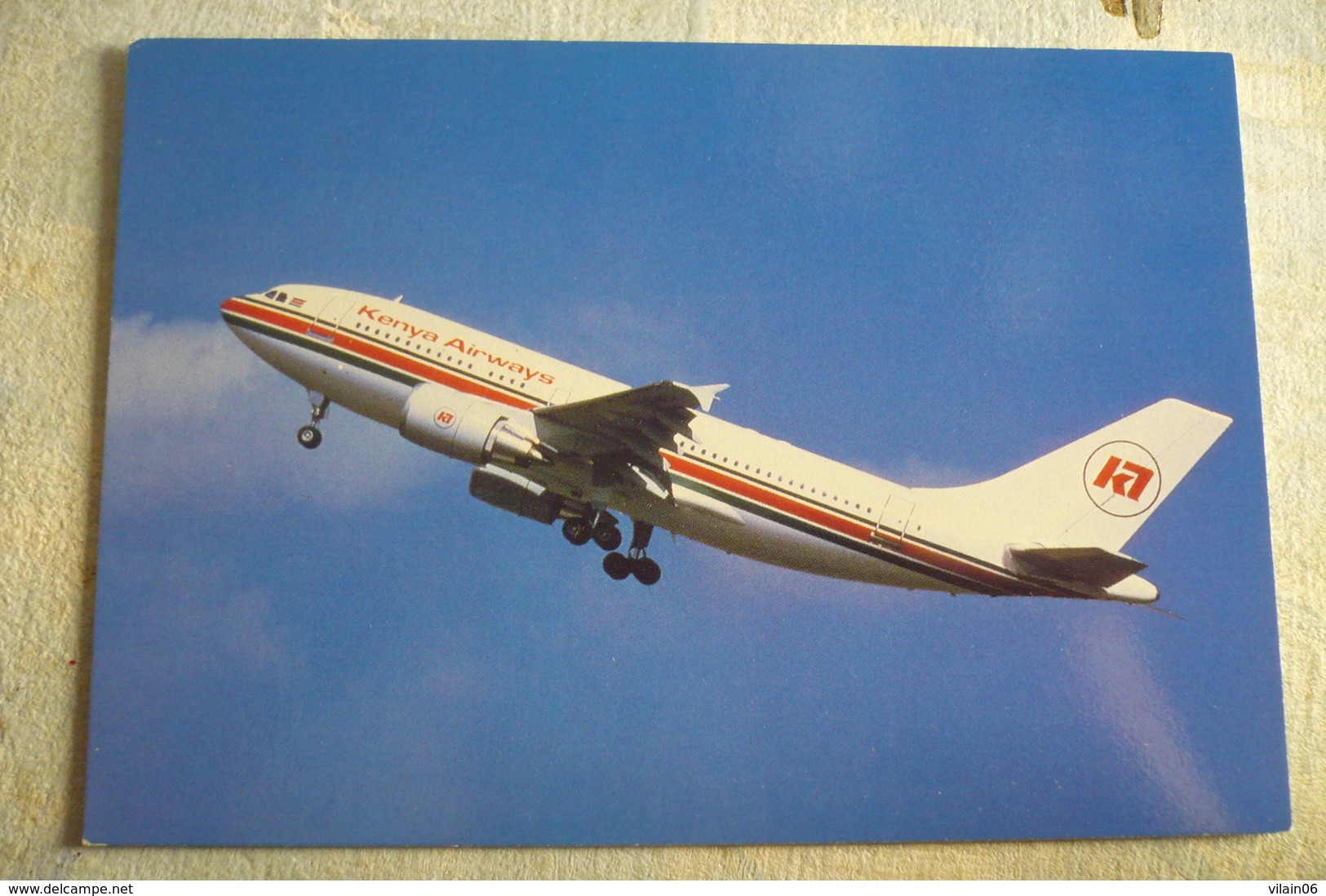 AIRLINE ISSUE / CARTE COMPAGNIE     KENYA AIRWAYS   AIRBUS A 310 - 1946-....: Moderne