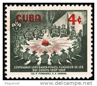 Cuba 0449 ** Scouts. 1957 - Unused Stamps