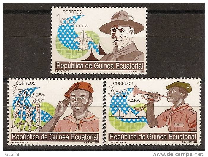 Guinea Ecuatorial 120/22 ** Boy Scouts. 1990 - Equatorial Guinea