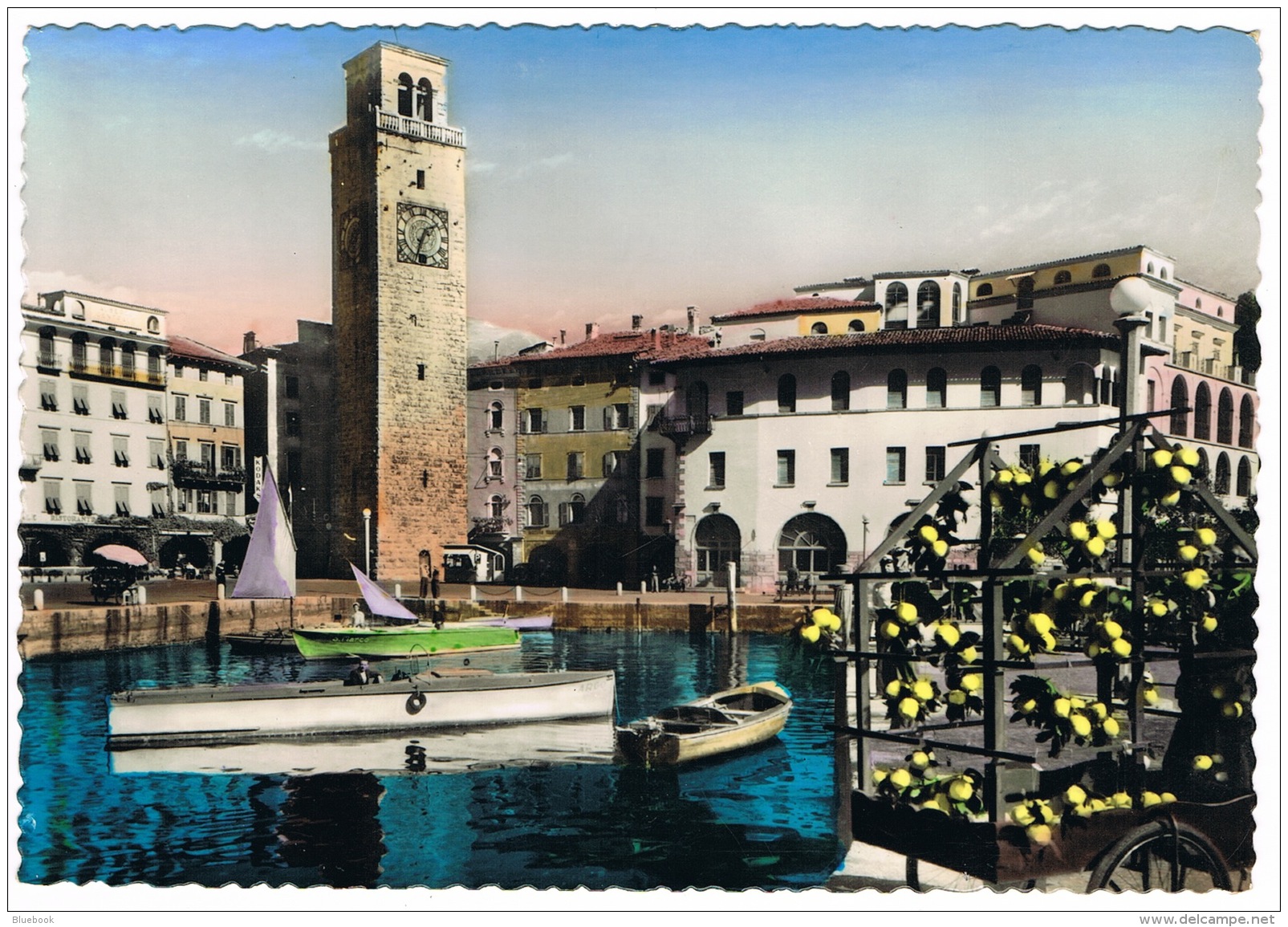 RB 1150 -  Italy Postcard - Il Porto Riva &amp; Clock Tower - Lago Garda - Lake Garda - Other & Unclassified