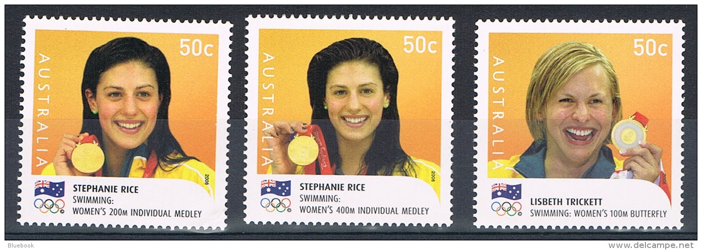 RB 1152 - Australia 2008 Olympic Games Winners - 13 X 50c MNH Stamps - Cat &pound;19+ - Nuovi