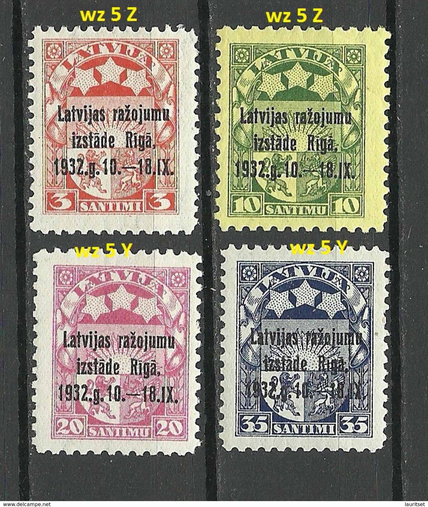 LETTLAND Latvia 1932 Michel 206 - 209 MNH/MH (3 S + 20 S. Are MNH/**) - Lettonia