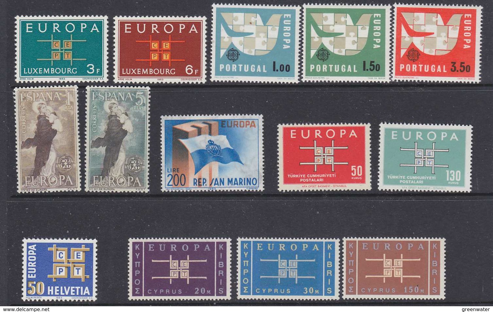 Europa Cept 1963 Complete Yearset 19 Countries ** Mnh (35468) - 1963