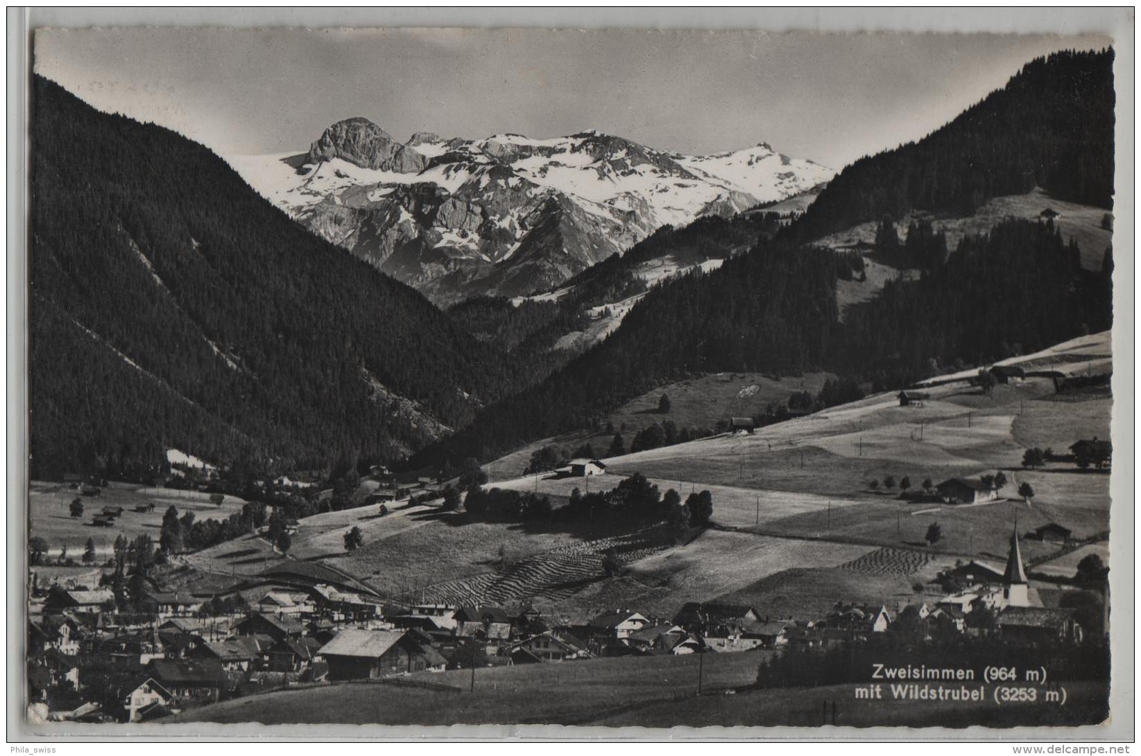 Zweisimmen (964 M) Mit Wildstrubel (3253 M) - Photoglob No. 5559 - Trub