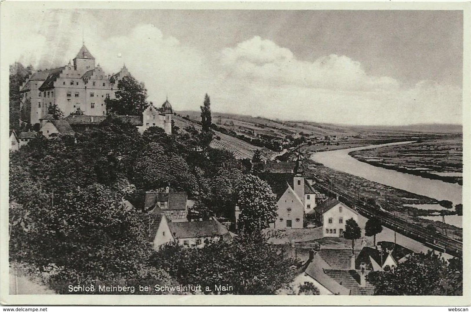 AK Schweinfurt Schloss Meinberg Main + Ort Ca. 1940 #198 - Schweinfurt