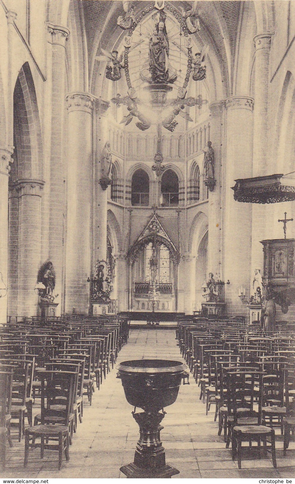 Zoutleeuw, Zout-Leeuw, Leau, Het Hangende L.V. Beeld En Het Wijwatervat (pk34699) - Zoutleeuw