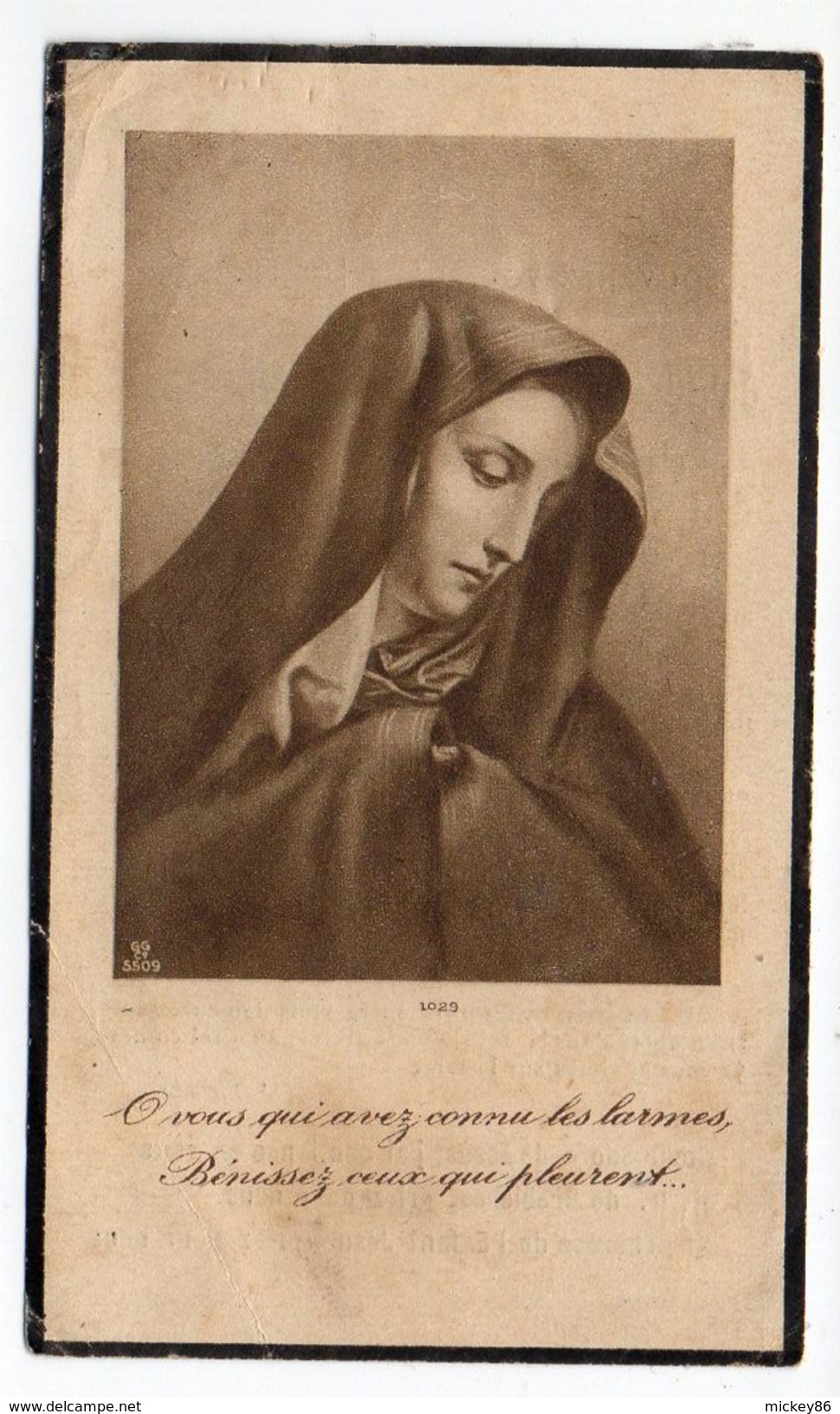 Religion--BRAY SUR SOMME-- Petite Carte ( 6.5cm X 11 Cm) --décès   HOCHART  Juliette-Antoinette-Madeleine 4 Juin 1942-- - Religion & Esotérisme