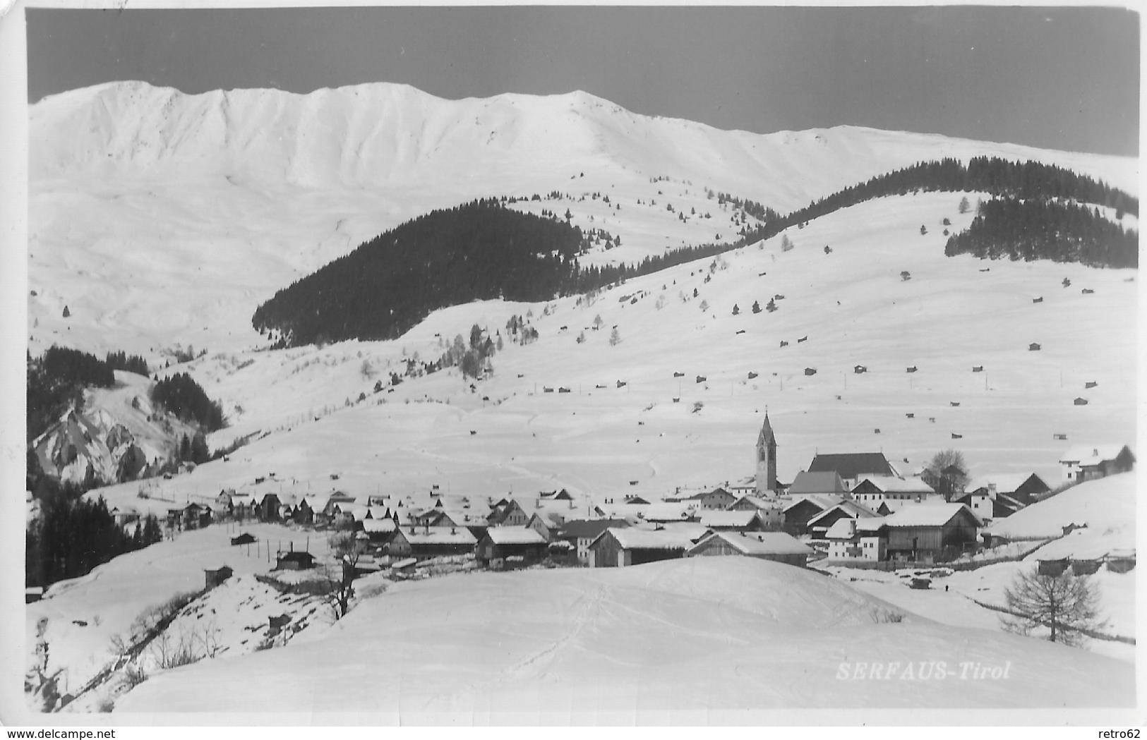 SERFAUS &rarr; Gemeinde Im Tirol, Winteraufnahme 1962 - Landeck