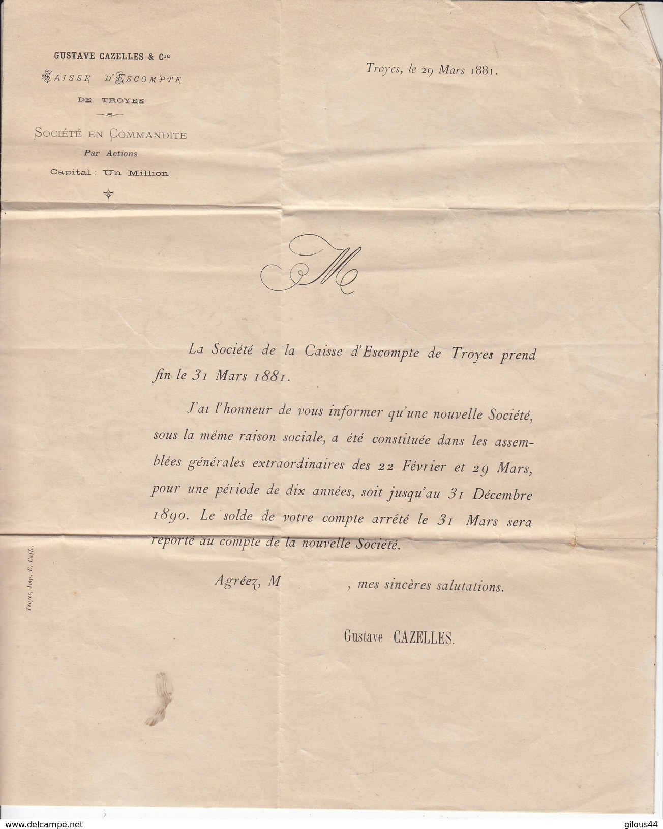 Lettre 1881 Sage 2c Brun Rouge Et 3c Gris TBE - 1849-1876: Période Classique