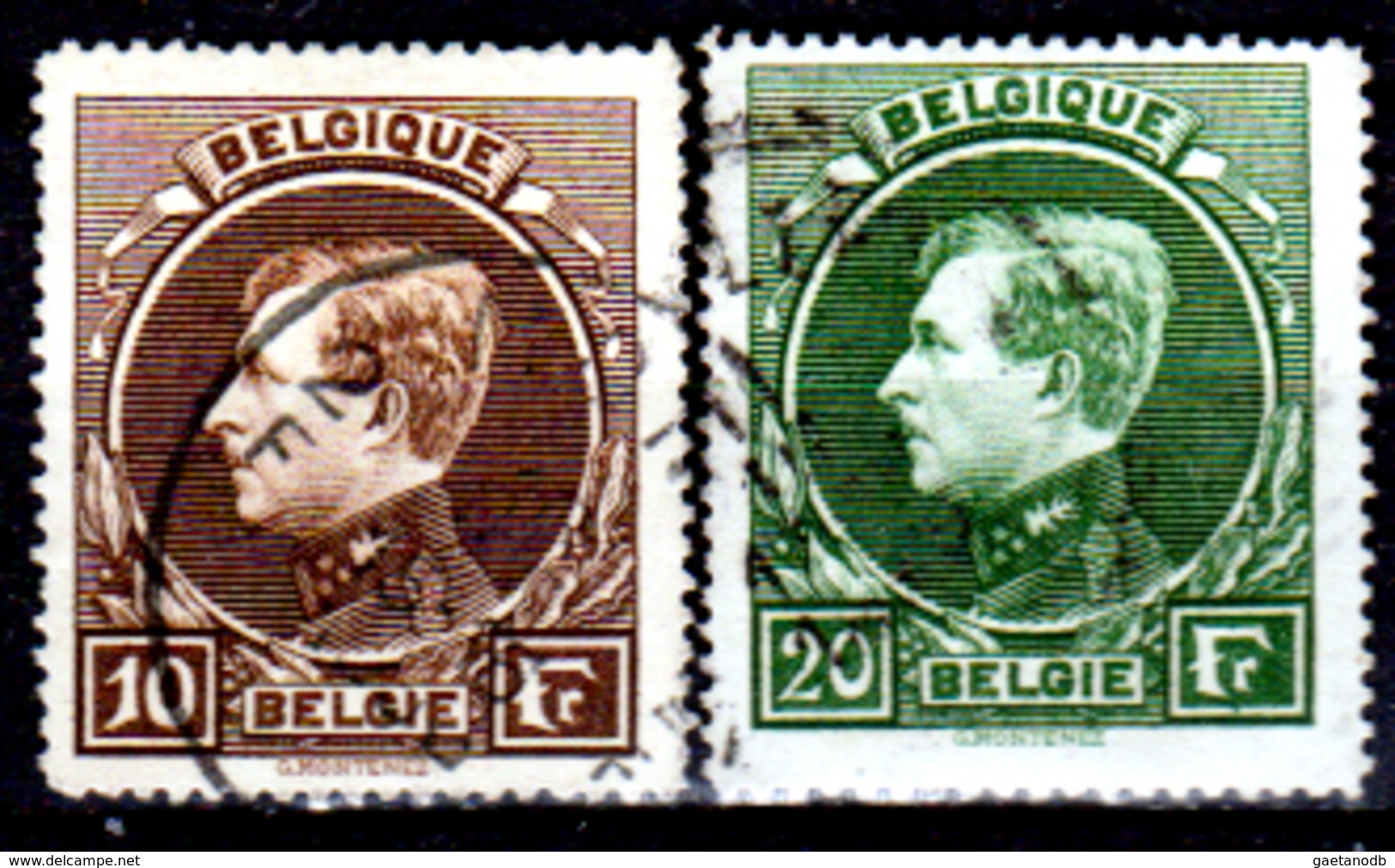 Belgio-178 - 1929: Yvert & Tellier N. 289, 290 (o) Used - Dentellato 14,5 (Tiratura Di Parigi) - Senza Difetti Occulti. - 1929-1941 Big Montenez