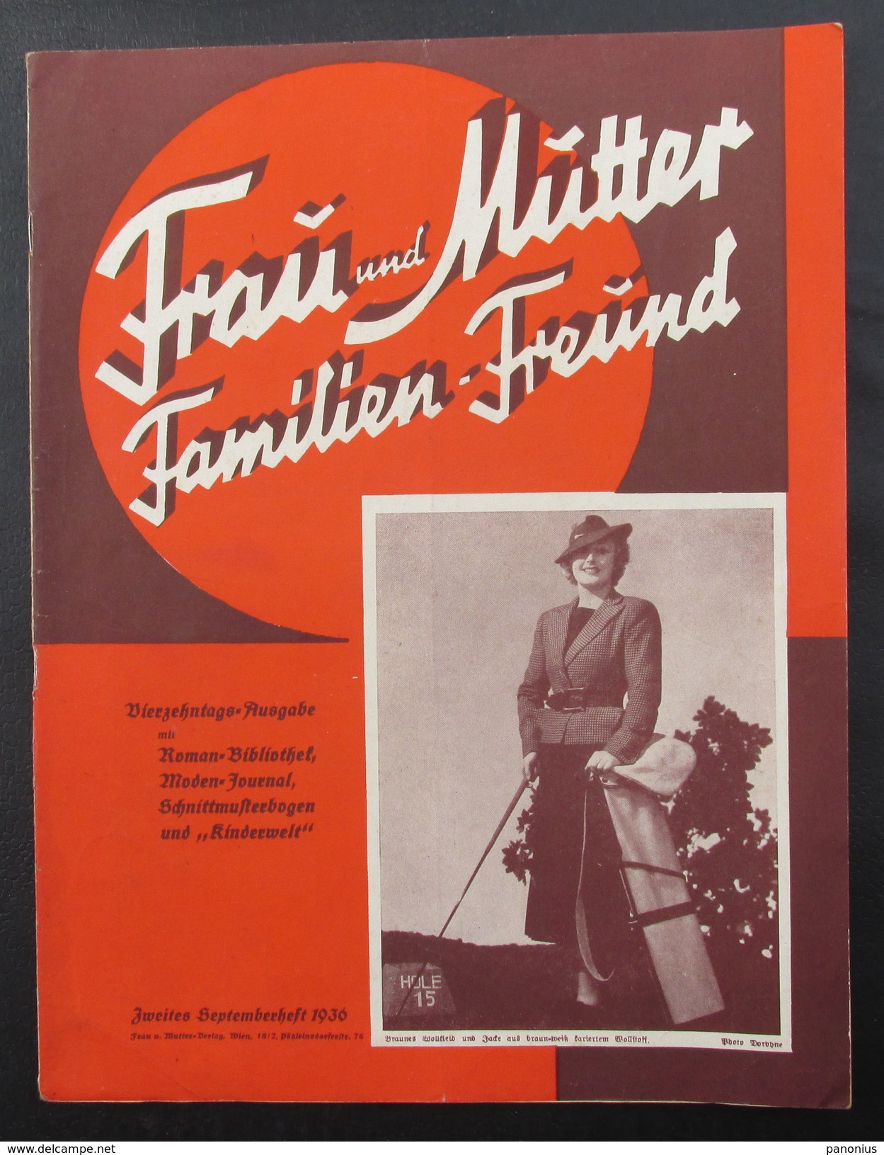 FRAU UND MUTTER FAMILIEN FREUND - Magazine, 1936. Wien, Austria - Moda