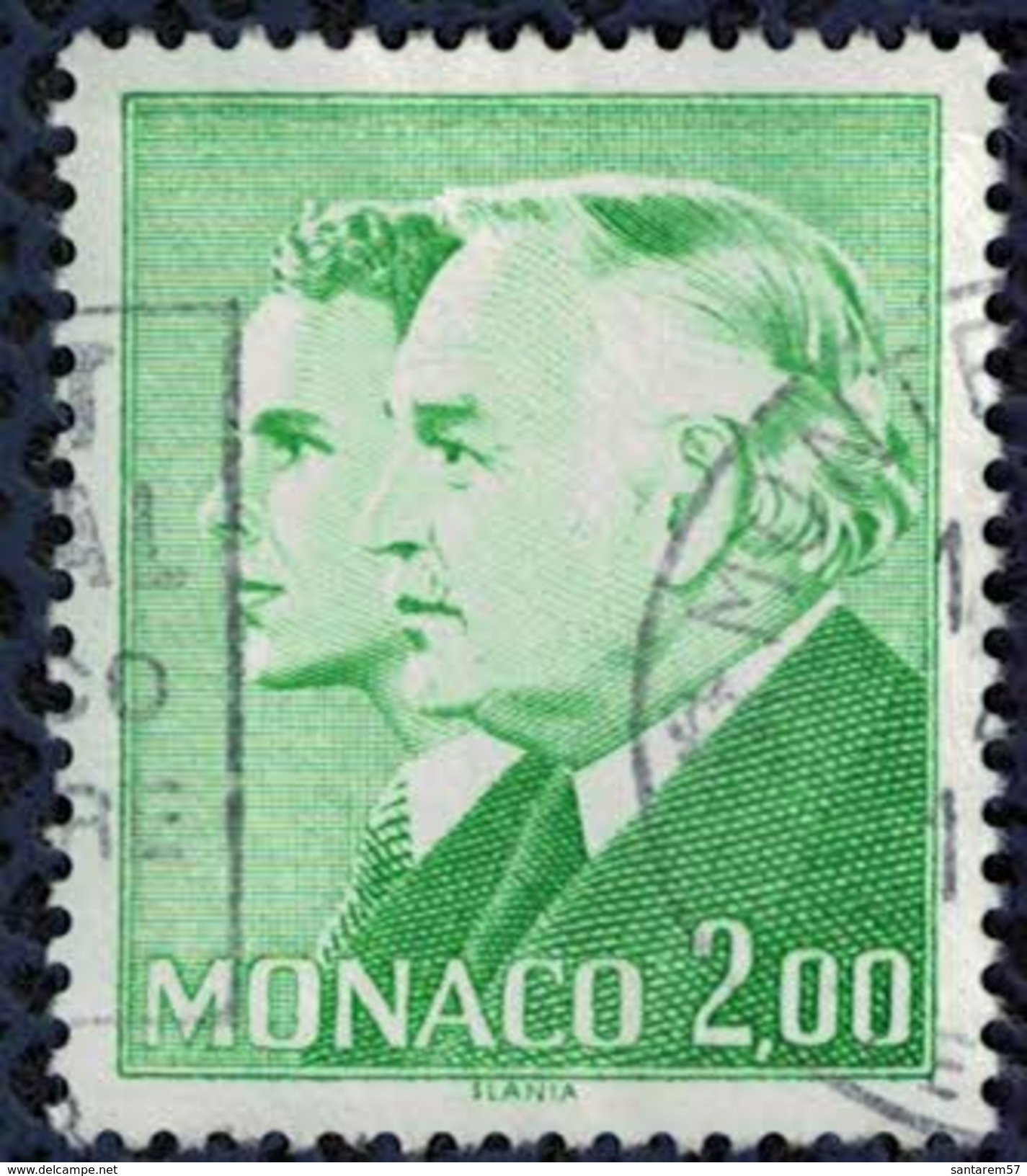 Monaco 1987 Oblitéré Used Prince Rainier III Et Prince Albert - Usados