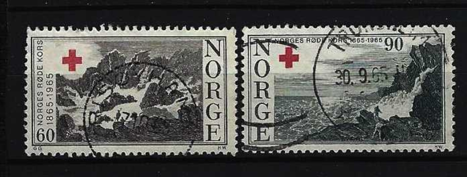 NORWEGEN - Mi-Nr. 530 - 531 - 100 Jahre Norwegisches Rotes Kreuz Gestempelt - Gebraucht