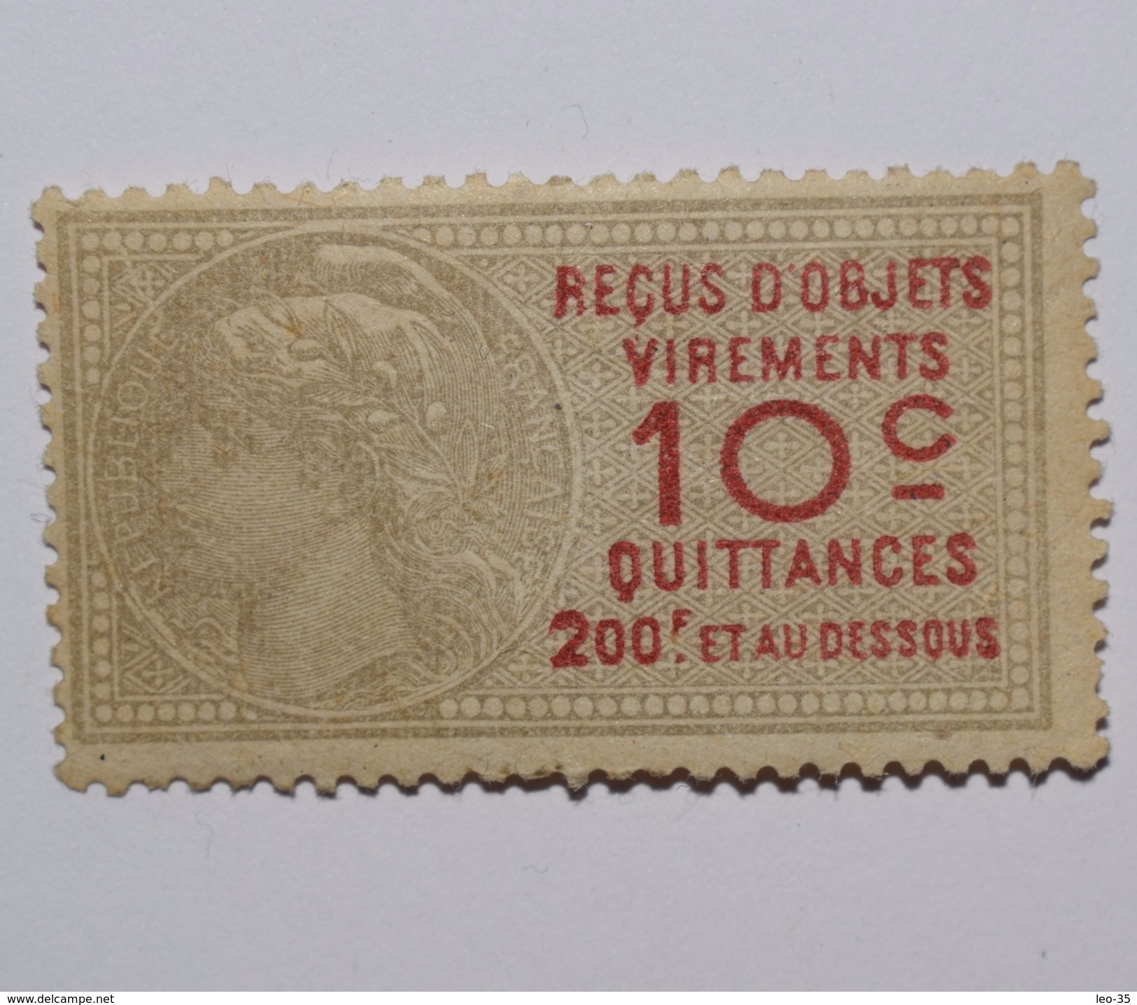 Timbre Fiscal France - 10 Centimes - Other & Unclassified