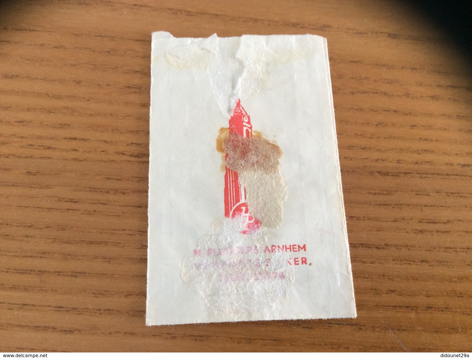 Ancien Sachet De Sucre Pays-Bas Suiker "RESTAURANT DE WAAG - DOESBURG" Années 60 - Sucres