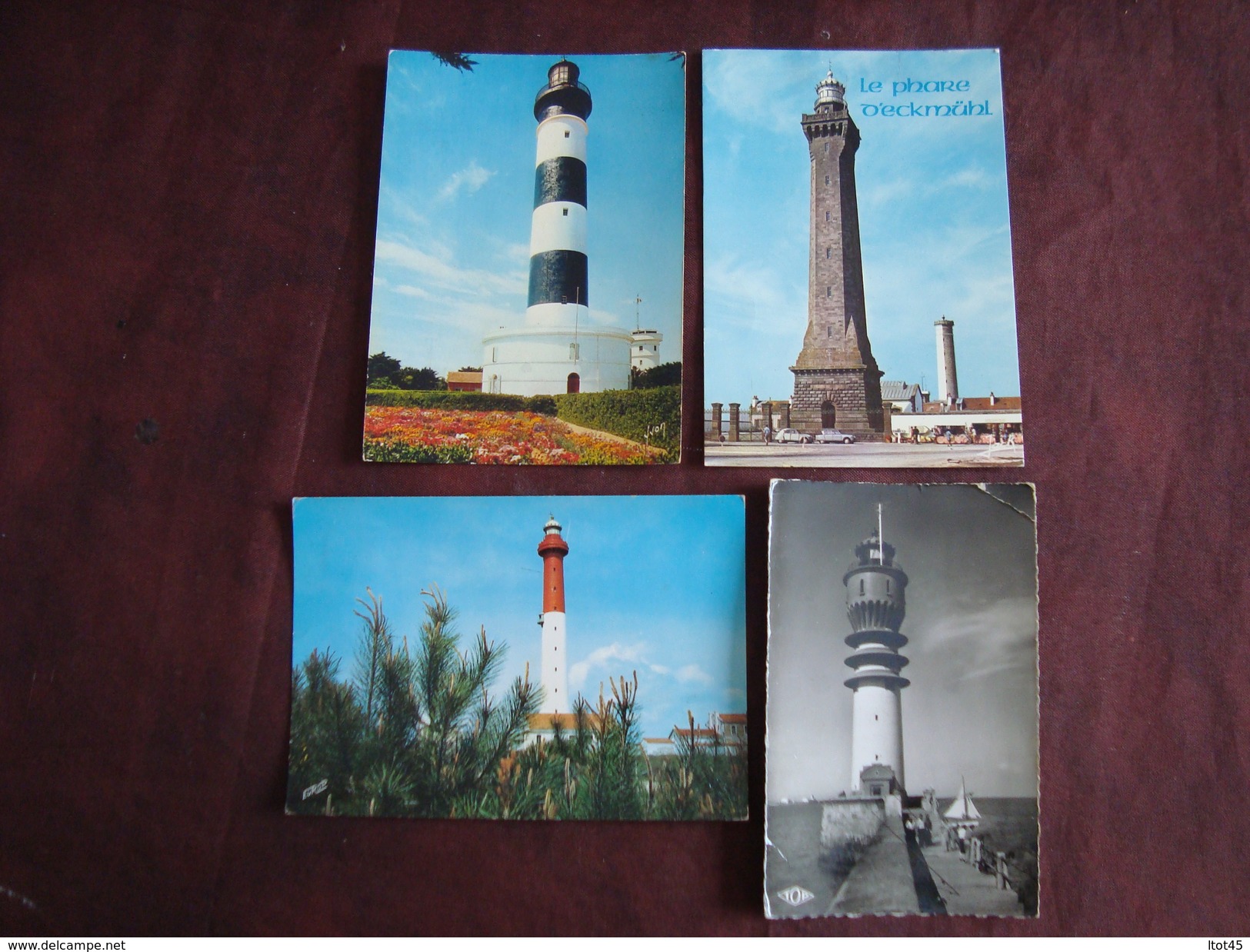 Lot De 4 CP De Phares ECKMÜHL COUBRE CHASSIRON - Lighthouses