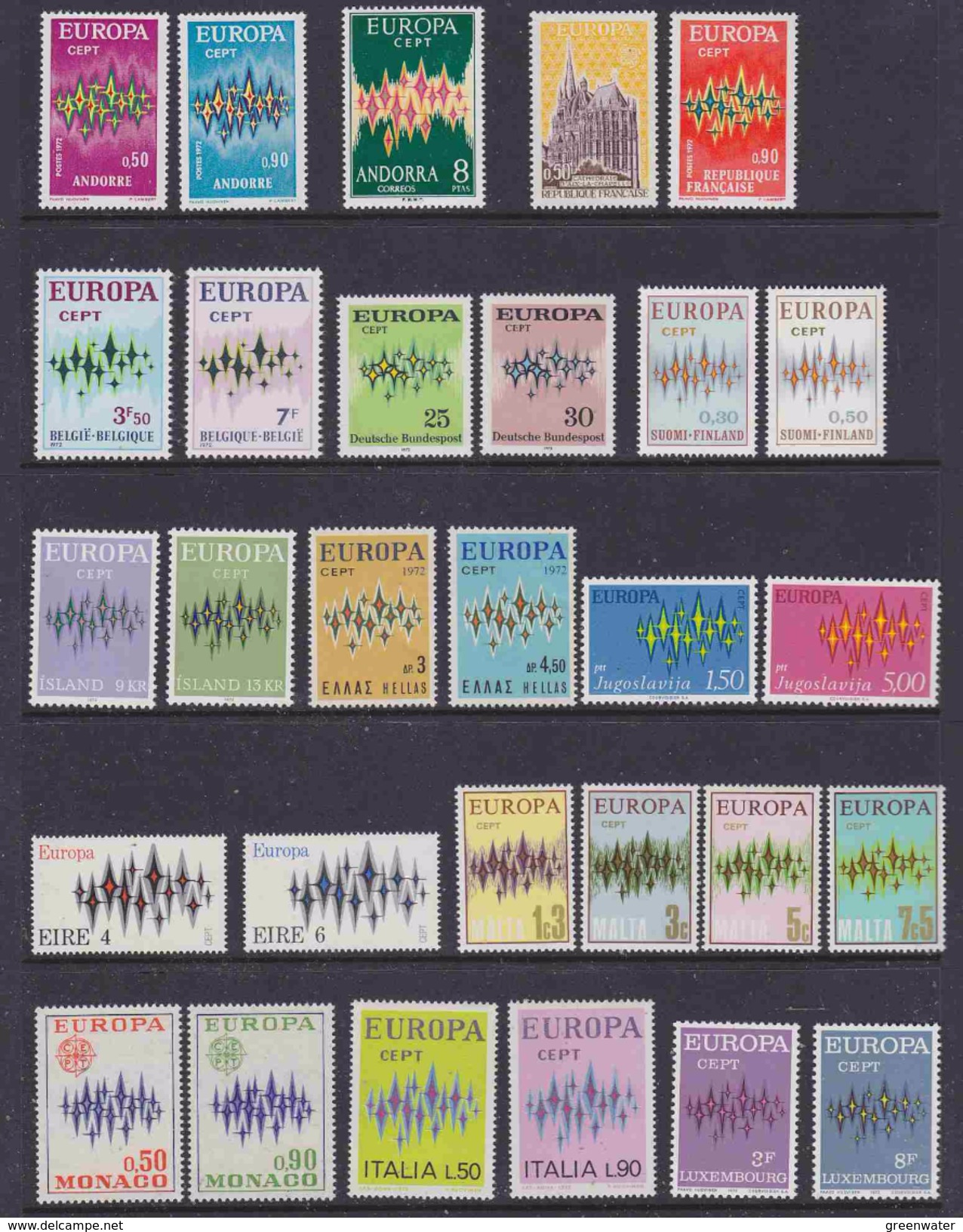 Europa Cept 1972 Year Set 22 Countries  (see Scan)  ** Mnh (35477) - 1972