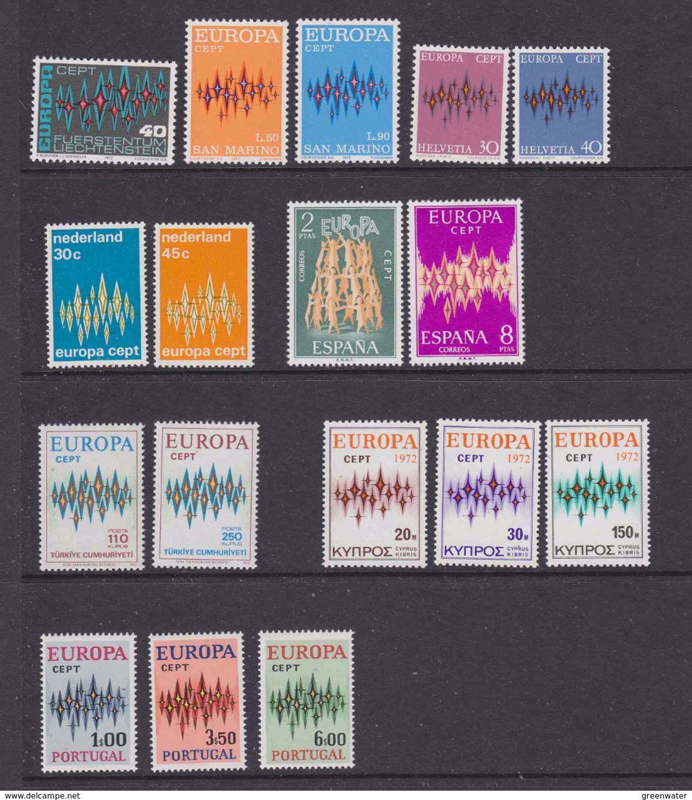 Europa Cept 1972 Year Set 22 Countries  (see Scan)  ** Mnh (35477) - 1972