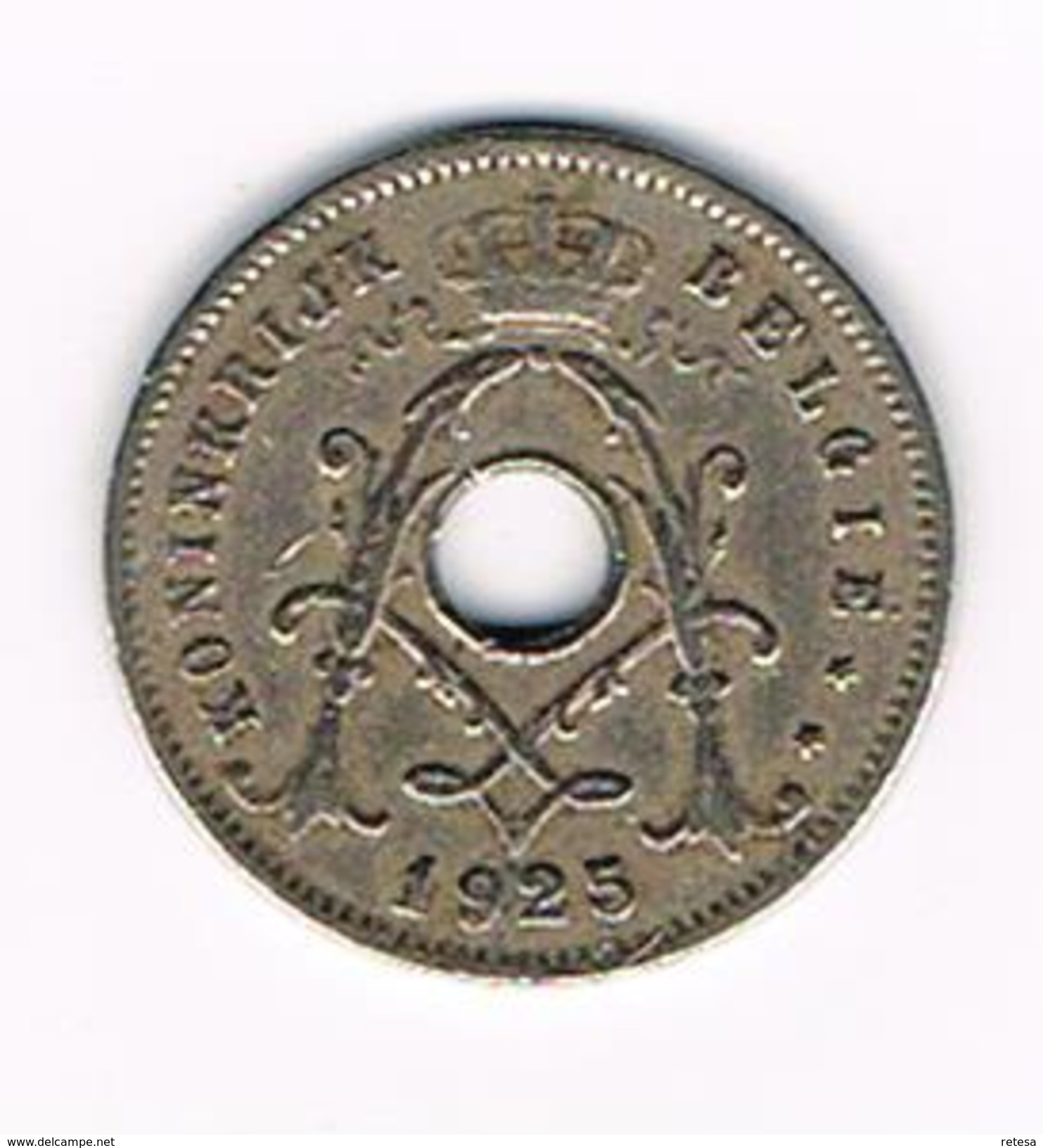 )   ALBERT I  - 5 CENTIEM 1925 VL - 5 Cents