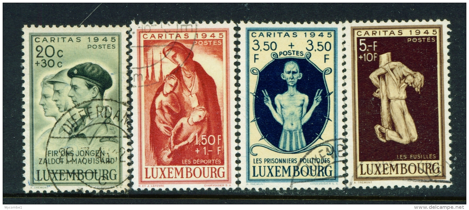 LUXEMBOURG  -  1945  War Victims Fund  Set  Used As Scan - Used Stamps