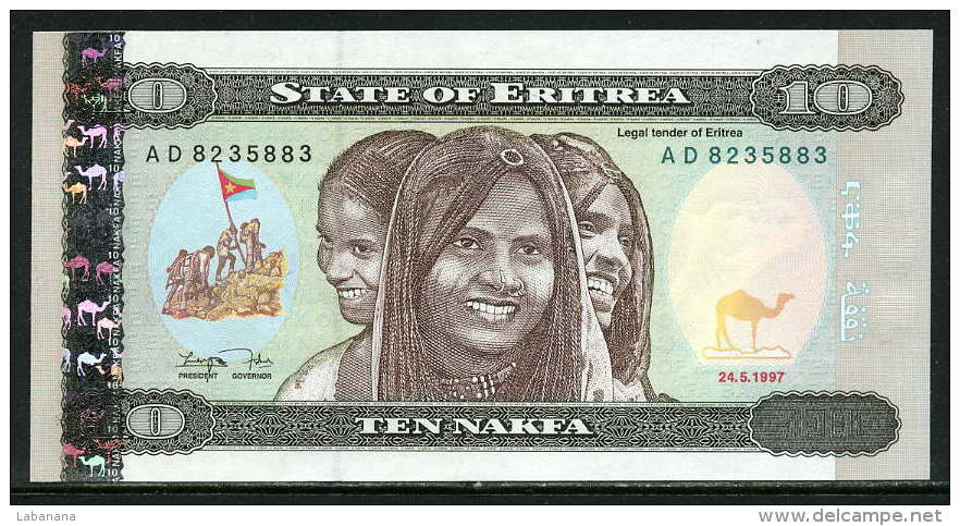 280-Erythrée Billt De 10 Nafka 1997 AD823 Neuf - Eritrea