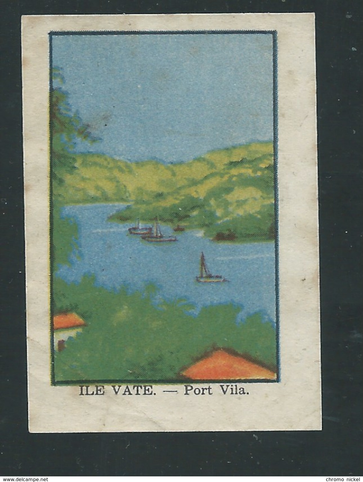 Chromo Océanie Ile Vate Port Villa Chocolat Annecy RRR  1936 Bien/TB ! Colonies Françaises - Autres & Non Classés