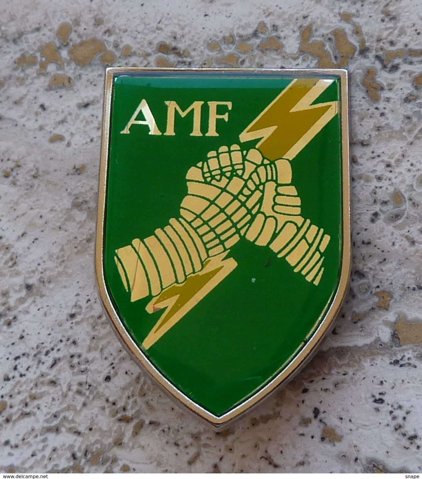 Distintivo Vetrificato AMF - Nato Allied Mobile Force - Alpini - ESERCITO ITALIANO - Heer