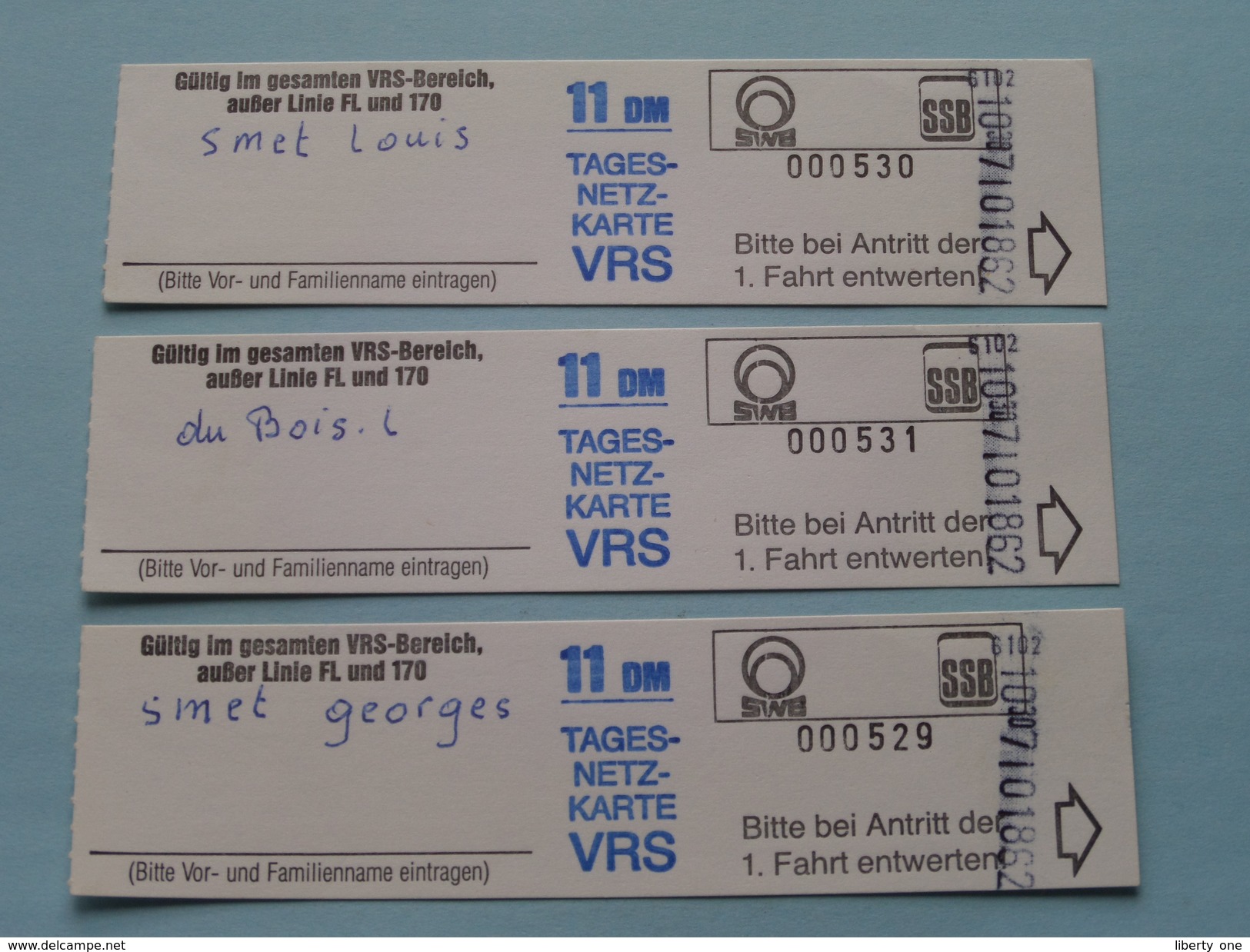 Lot Tickets Fahr Billet / Tagesnetzkarte  ( Voir Photo Pour Detail )! - Europe