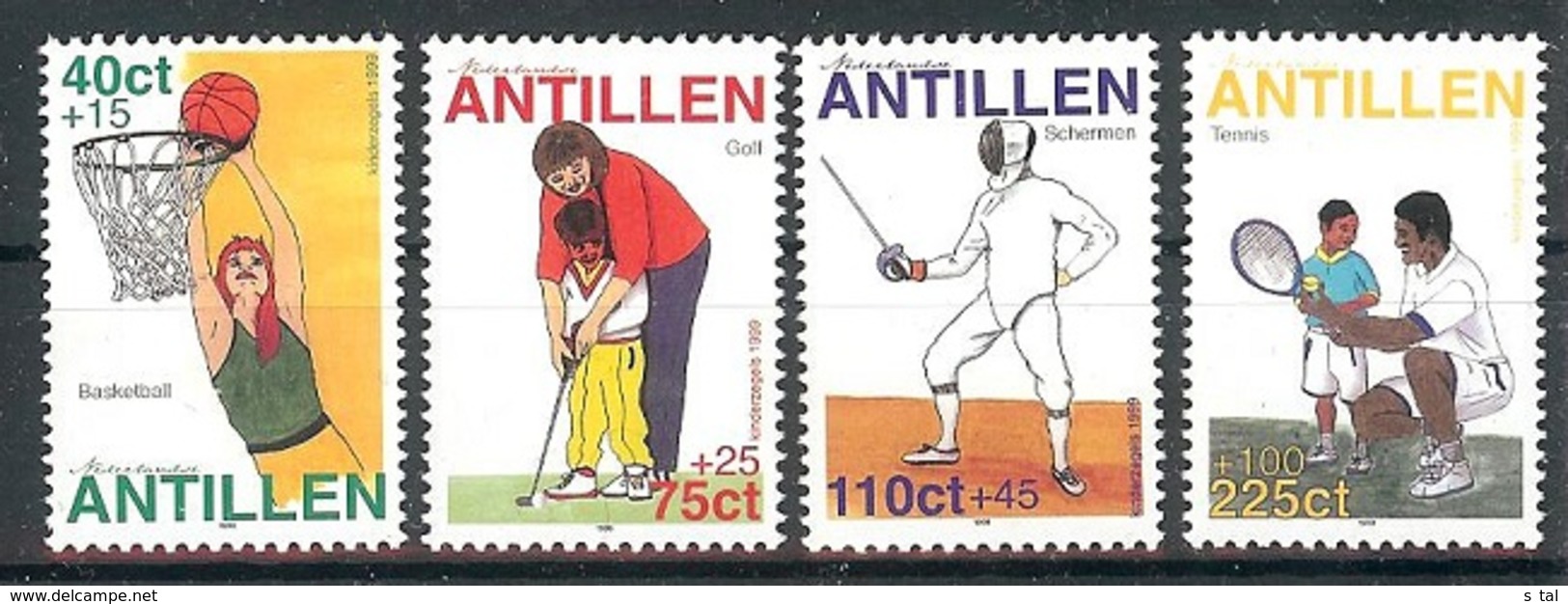 ANTILLES Sport(fencing,basketball,golf,tennis)set 4 Stamps  MNH - Altri & Non Classificati