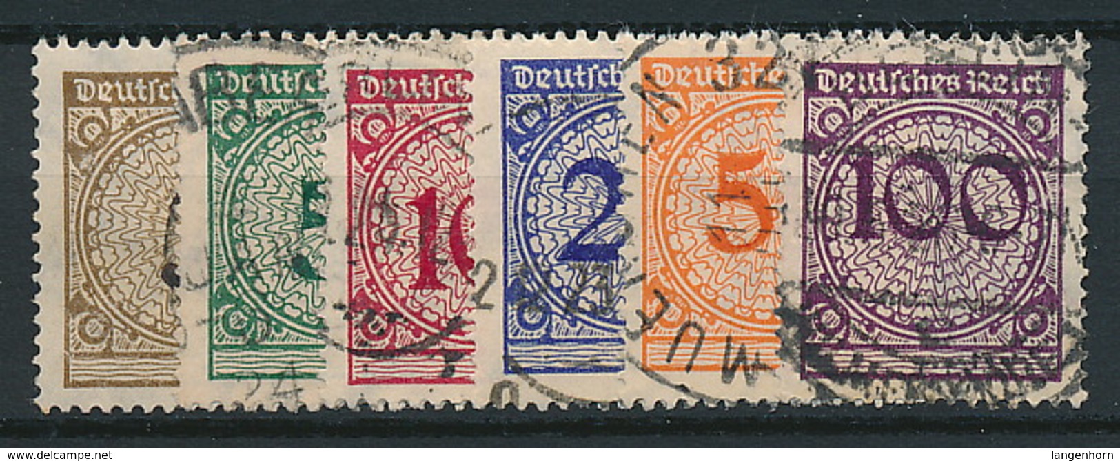 D. Reich Nr. 338-343 ~ Michel 4,20 Euro - Used Stamps