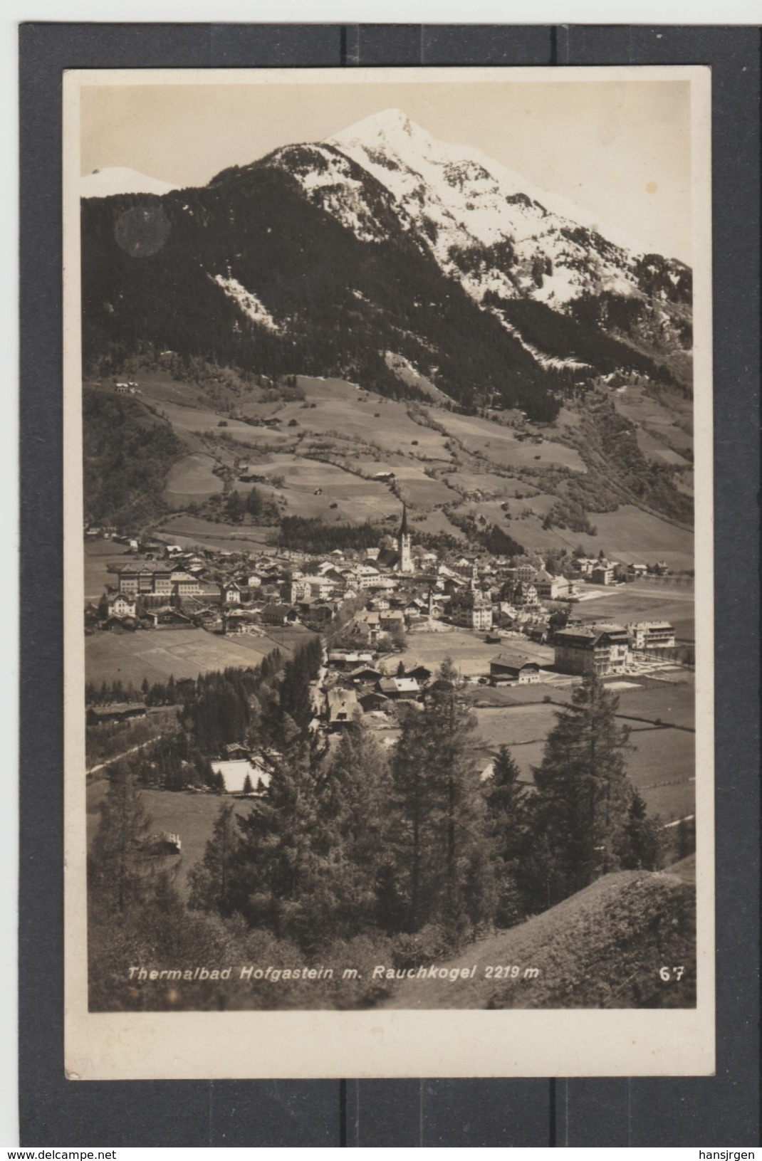 STM738 POSTKARTE JAHR 1934 THERMALBAD HOFGASTEIN M. RAUCHKOGEL GEBRAUCHT - Bad Hofgastein