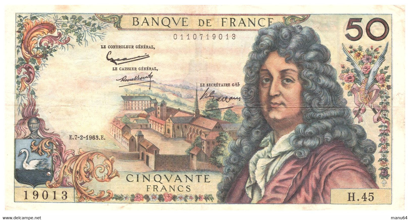 50 Nouveaux Francs Francais "Racine" état BC - 50 F 1962-1976 ''Racine''