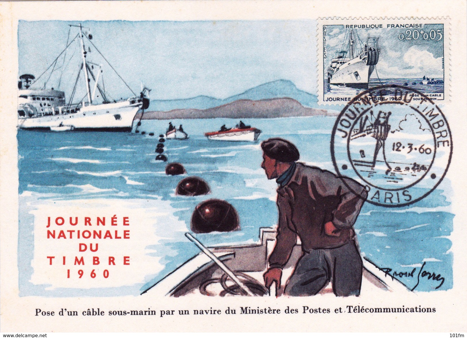 JOURNEE NATIONALE DU TIMBRE 1960 - Maritime