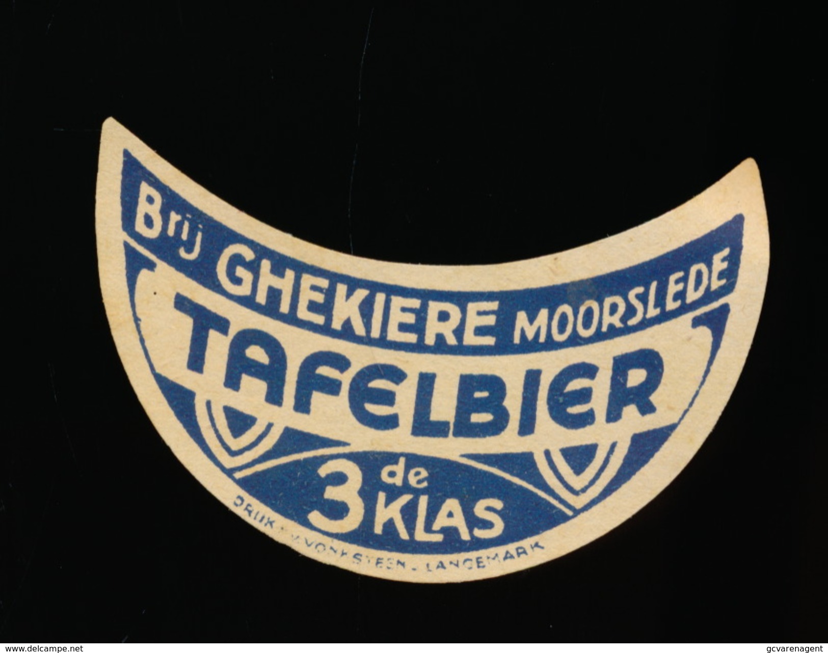 MOORSLEDE :: BROUWERIJ GHEKIERE - TAFELBIER 3DE KLAS - Bière