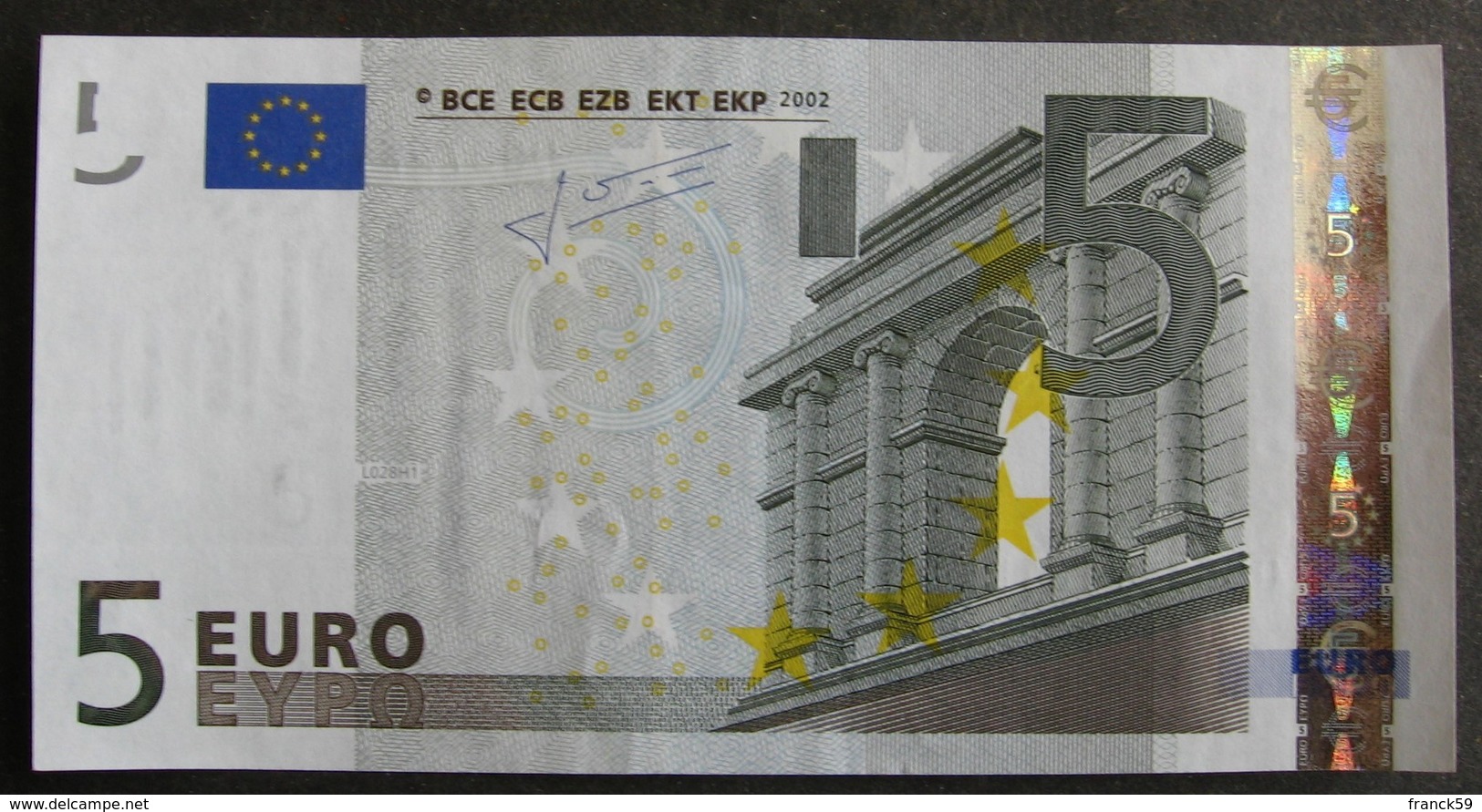 5 Euro France "U" 2002 Trichet L028H1 LUXE / UNC - 5 Euro