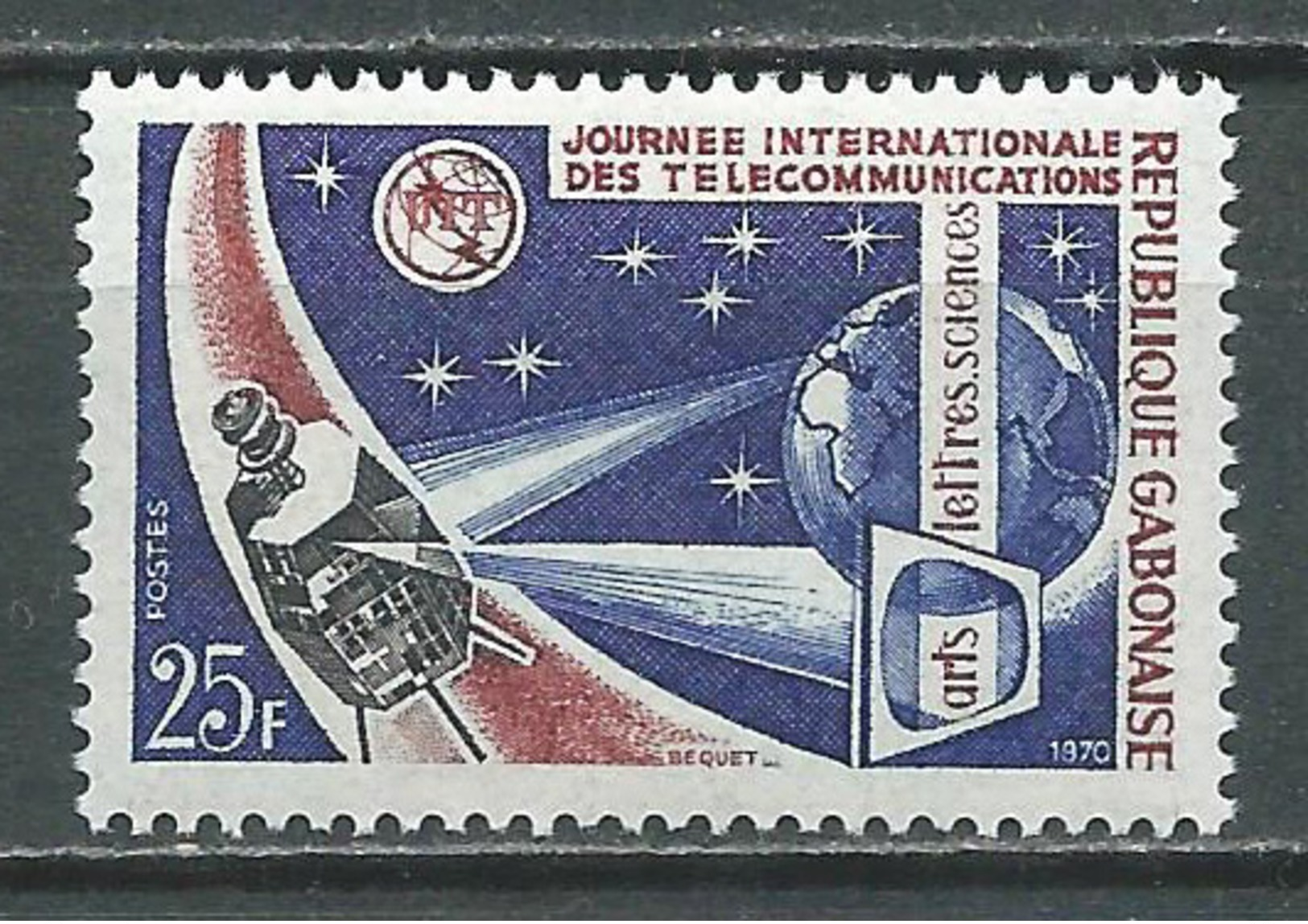 Gabon YT N°257 Journée Internationale Des Télécommunications Neuf/charnière * - Gabun (1960-...)