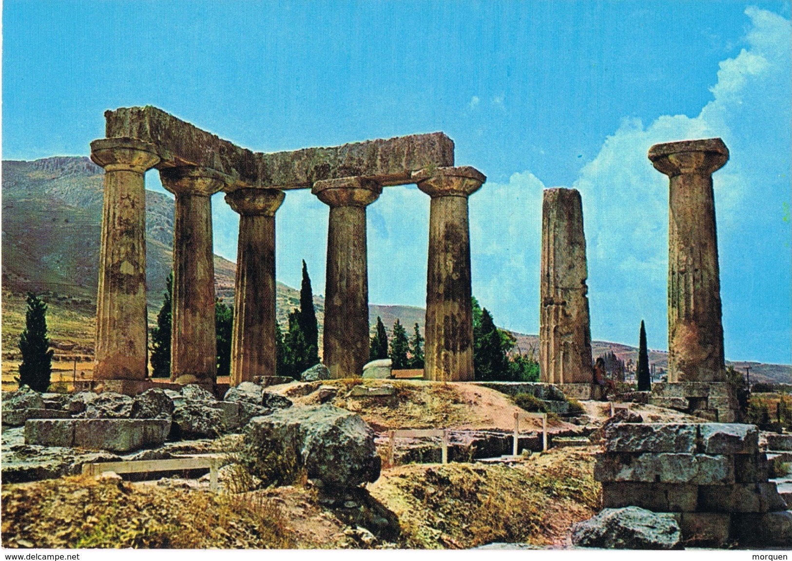 24104. Postal Antiguo CORINTO (Grecia). Templo De Apolo. Temple Apollo - Grecia