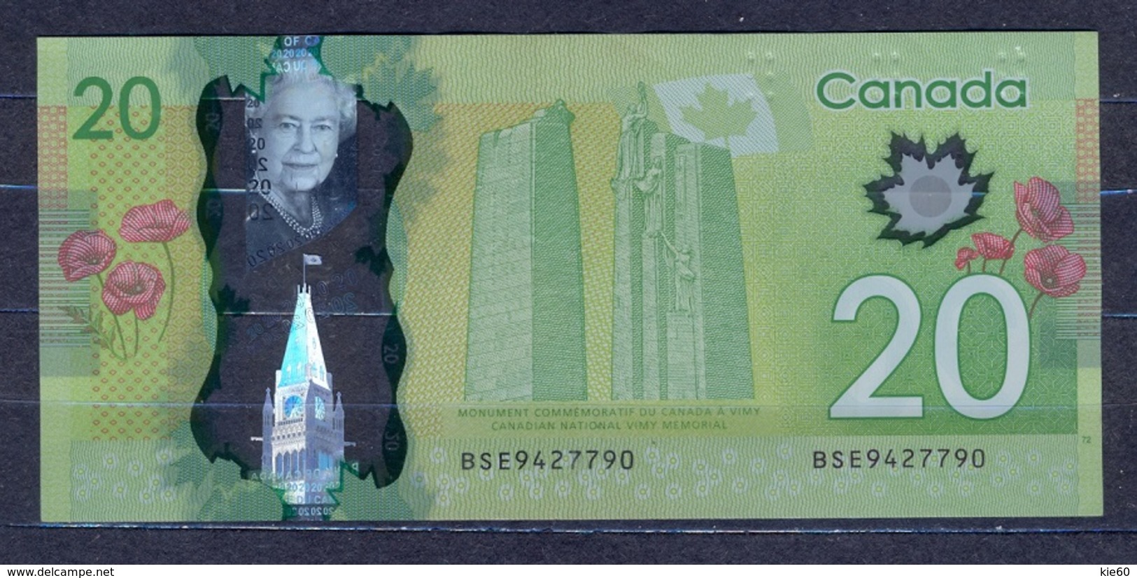 Canada  - 2011 -  20 Dollars    .. P108a.1..Polymer - Kanada