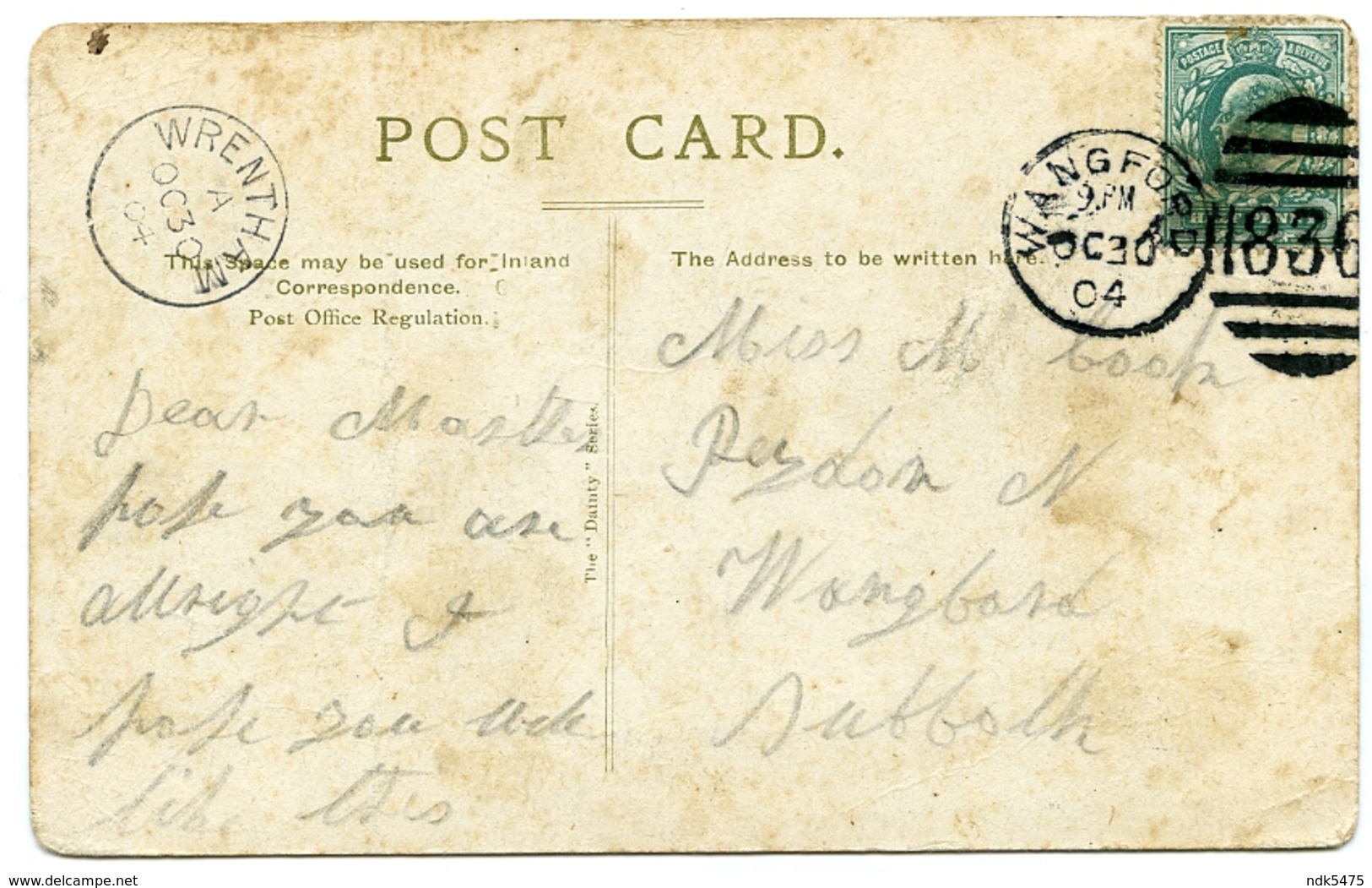 LOWESTOFT : FROM PIER / POSTMARKS - WRENTHAM & WANGFORD (DUPLEX) / ADDRESS - REYDON - Lowestoft