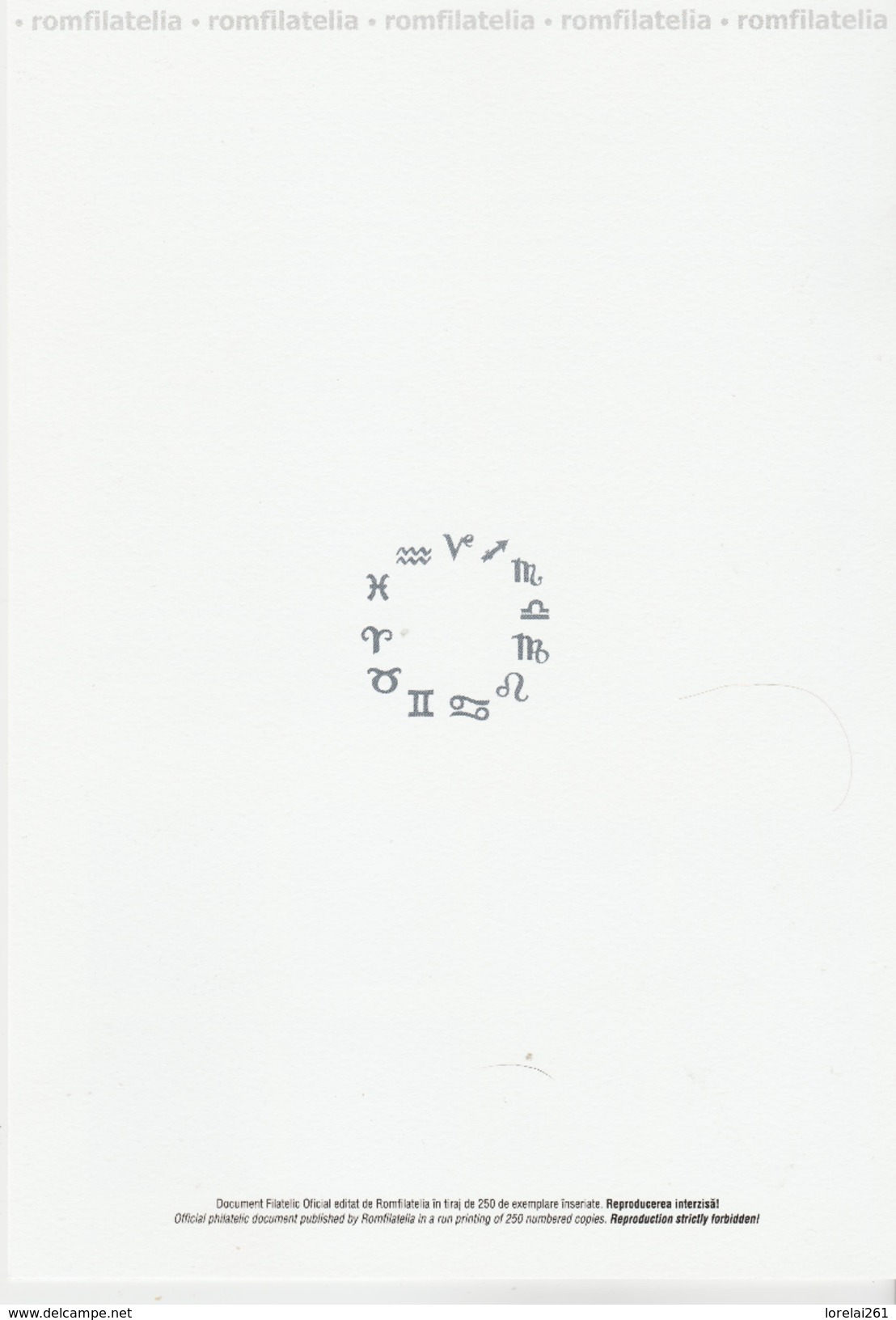 2011 - ZODIAC ( Printing Of 250 Numberad Copies !!! ) - FDC