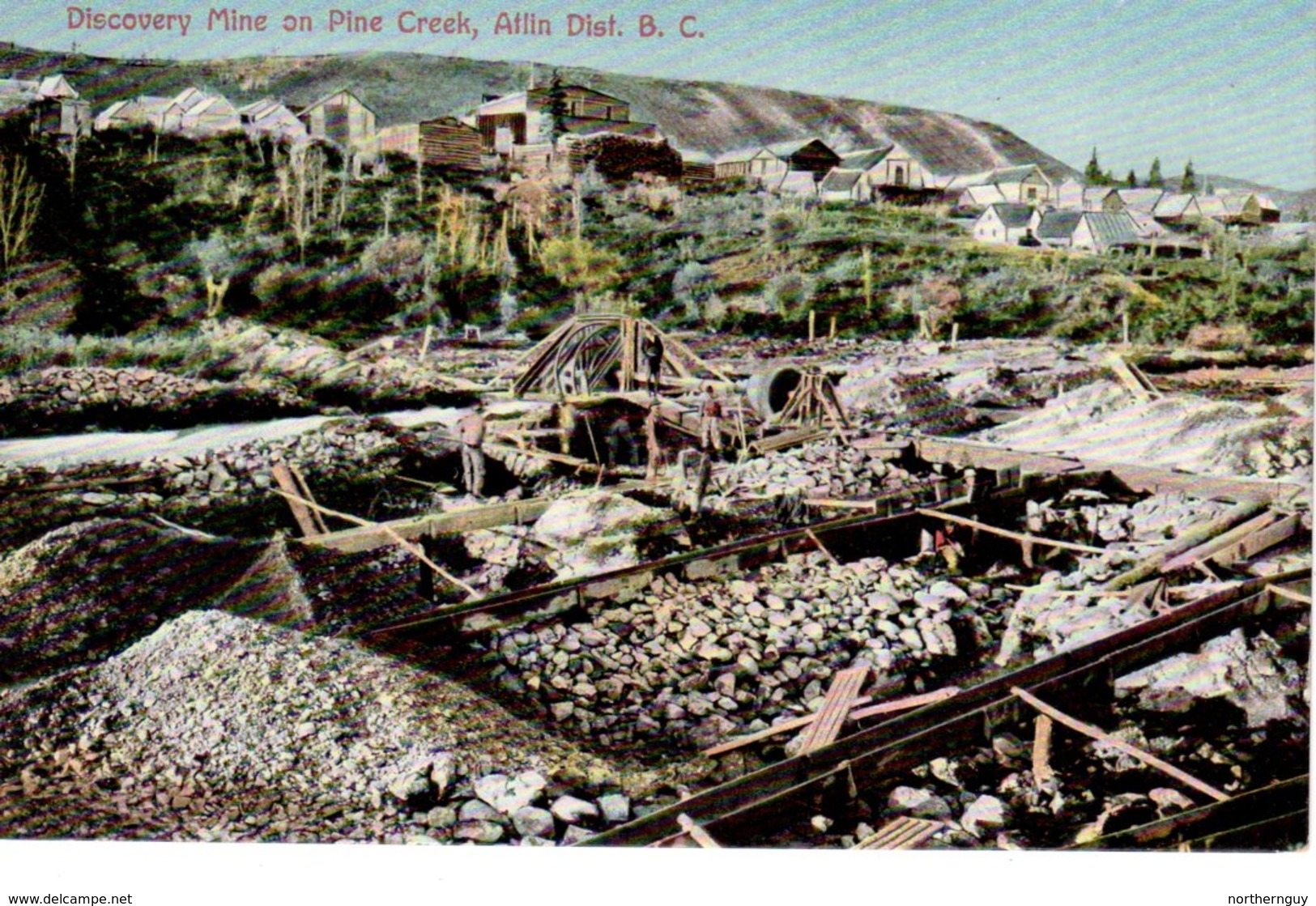 DISCOVERY, Atlin District, British Columbia, Canada, Pine Creek Gold Mine, Pre-1920 Postcard - Autres & Non Classés