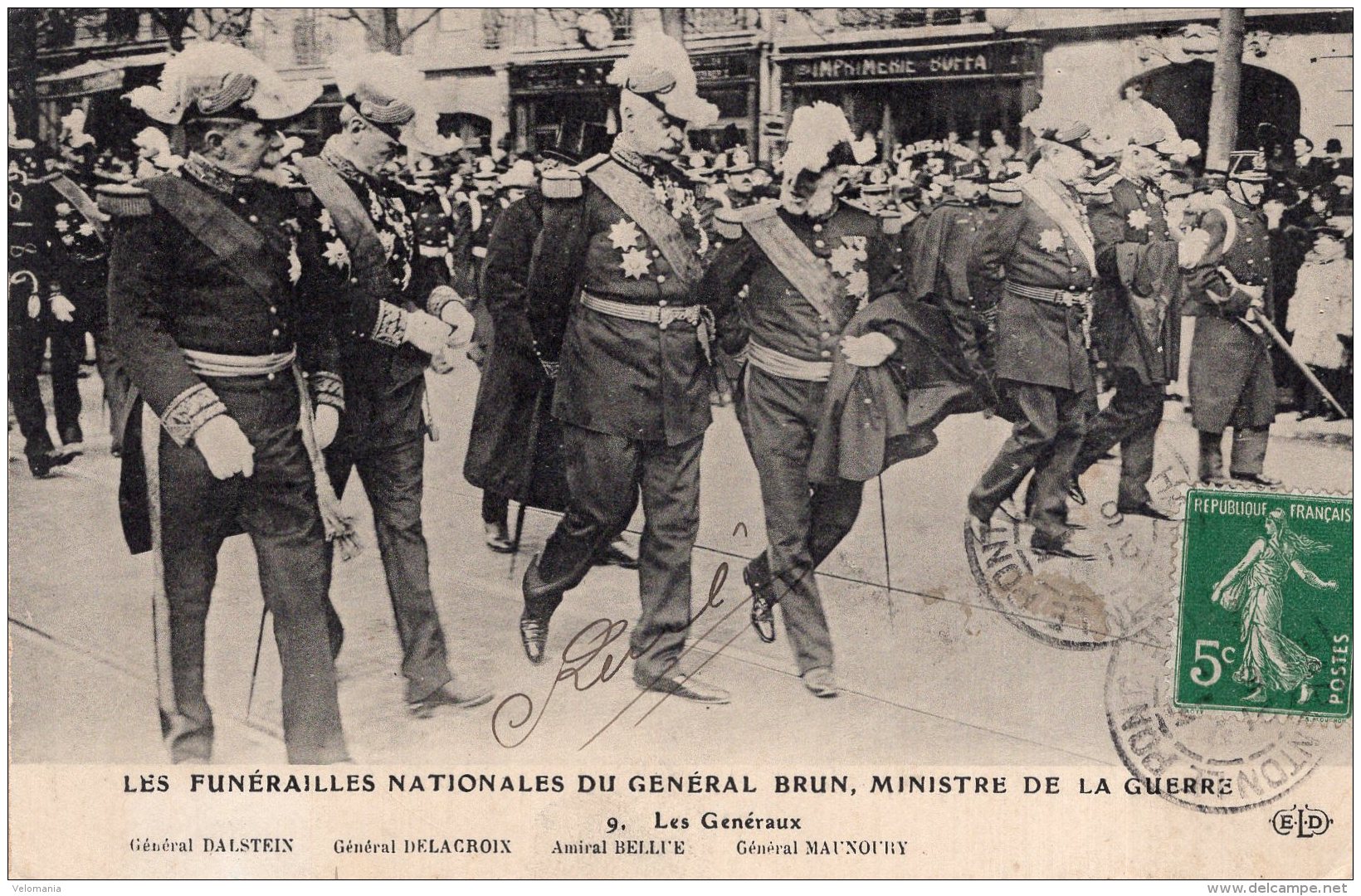 V8372 Cpa Militaire - Les Funerailles Du Général Brun, Ministre De La Guerre - Autres & Non Classés