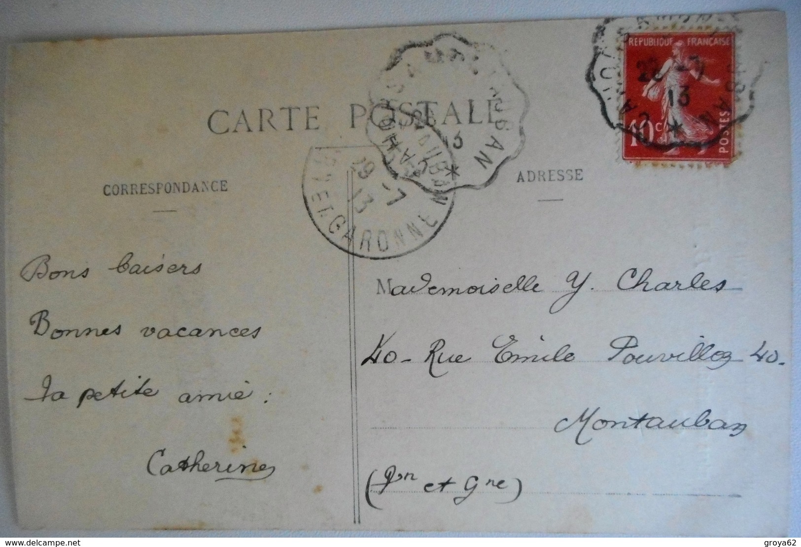 CPA 82 TARN Et GARONNE ALBIAS "GRAND MOULIN D'ALBIAS" B.MERLY & Cie - Minoterie Modéle  Cylindres Et Plansichters.1913 - Albias