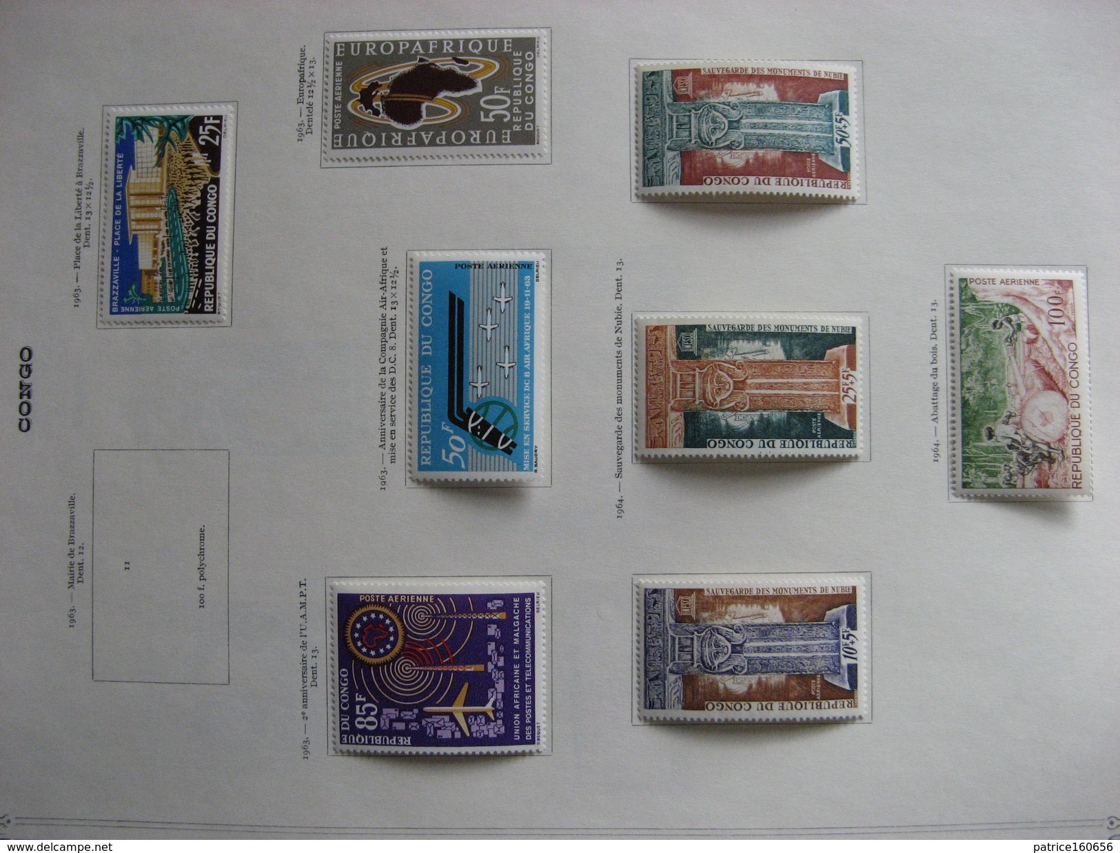 TB petite collection de timbres du CONGO . Neufs X.