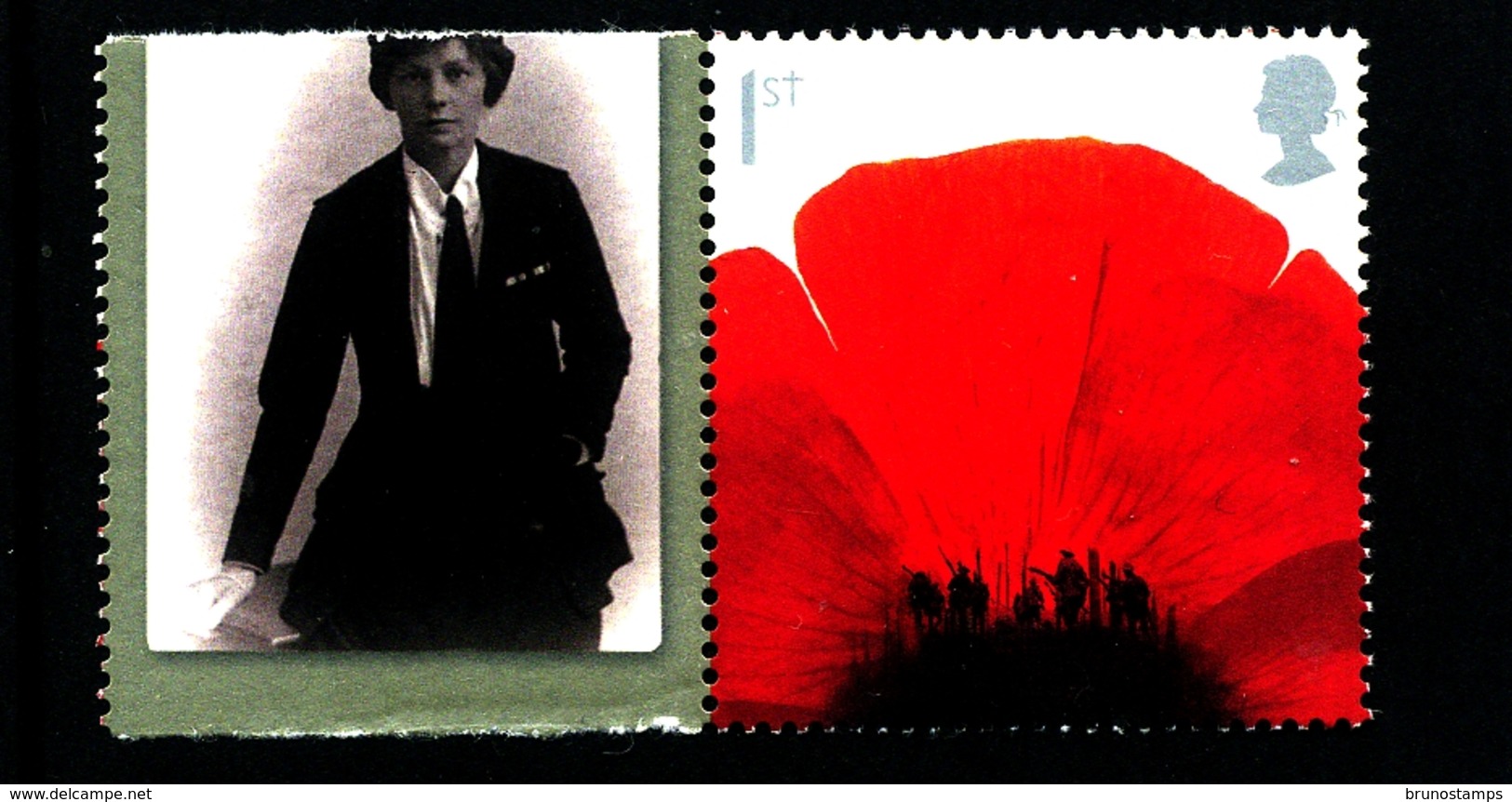 GREAT BRITAIN - 2007  1st CLASS  POPPIES   LITHO   EX  SMILERS   MINT NH - Nuovi