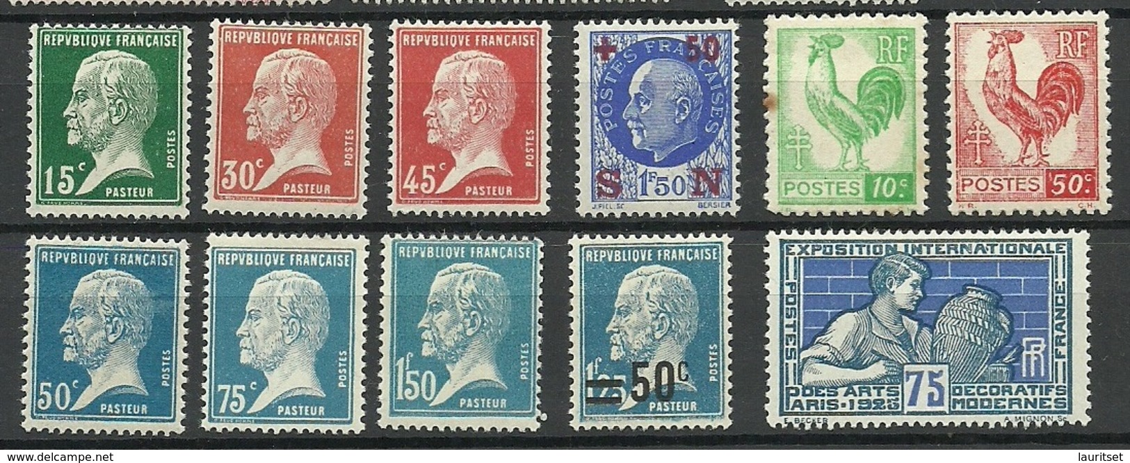 FRANCE Small Lot Of Older Stamps Pasteur Etc * - Sonstige & Ohne Zuordnung