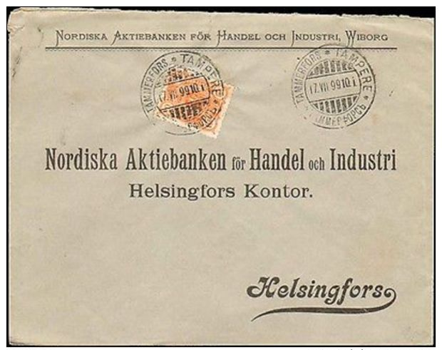 1899 FINLAND SINGLE TO HELSINGFORS ADVERTISEMENT - Other & Unclassified