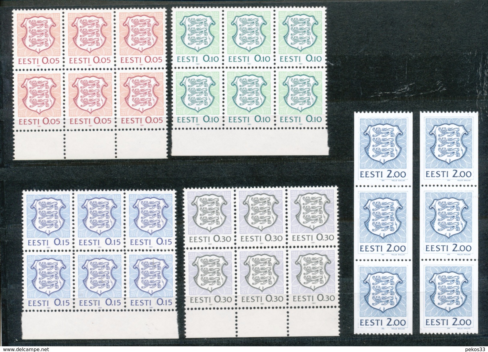 Estland   - Mi.Nr.  165 - 173  - Postfrisch   In 6- Block - Briefmarken