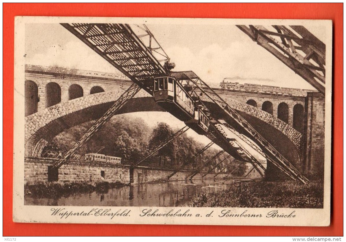 D1303 Wuppertal Elberfeld  Schwebebahn A. D. SOnnborner Brücke. Gelaufen In 1933 Nach Schweiz - Wuppertal